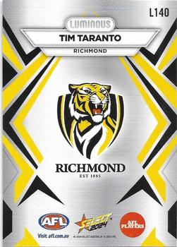 2024 Select AFL Footy Stars - Luminous #L140 Tim Taranto Back